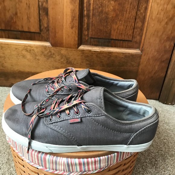 Vans Brown Shoes w/Colorful Laces Size 9 - Picture 7 of 9